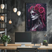 Día de los Muertos Skeleton Art Cultural Poster