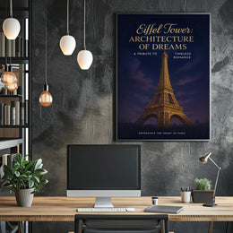 Eiffel Tower Architecture of Dreams Poster
