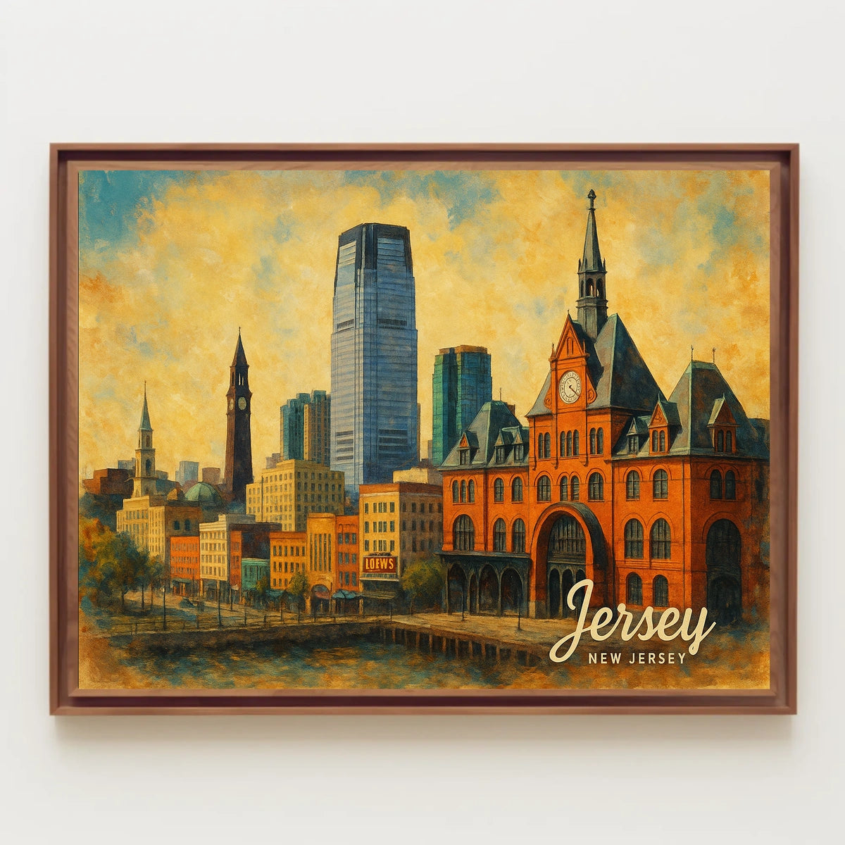 Jersey City Skyline Poster