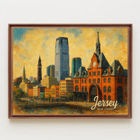 Jersey City Skyline Poster