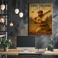 Troy Trojans Pioneers Of The Diamond Poster