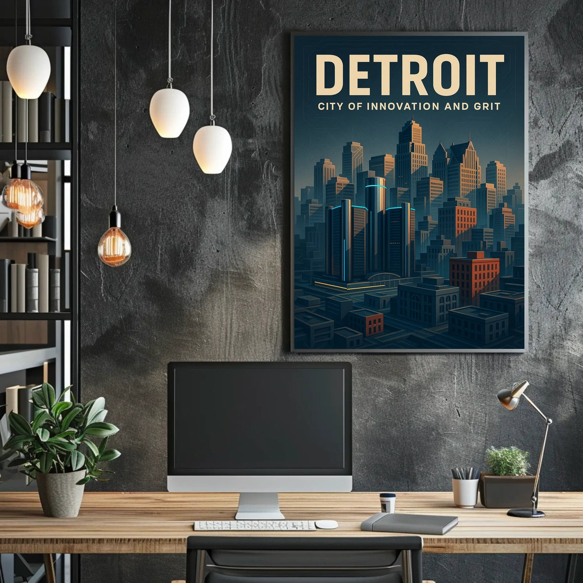 Detroit City Of Innovation And Grit Poster