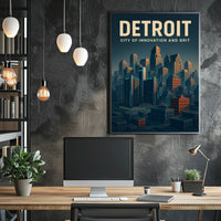 Detroit City Of Innovation And Grit Poster