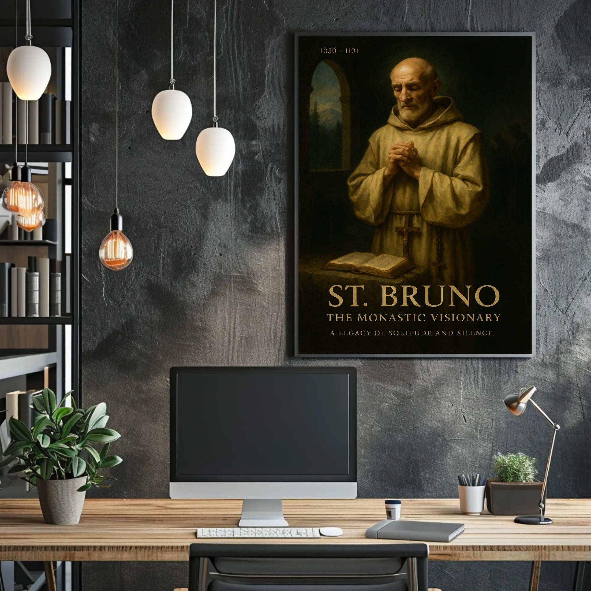 St Bruno Monastic Visionary Poster Wall Art