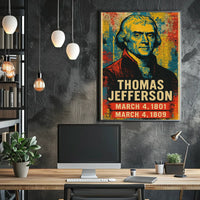Thomas Jefferson 3rd President of the United States Street Art Mashup Poster