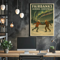Fairbanks Aurora Christmas Poster