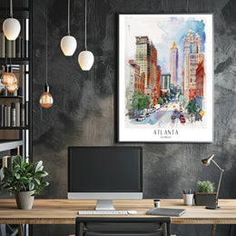 Atlanta Cityscape Poster PosterGoat