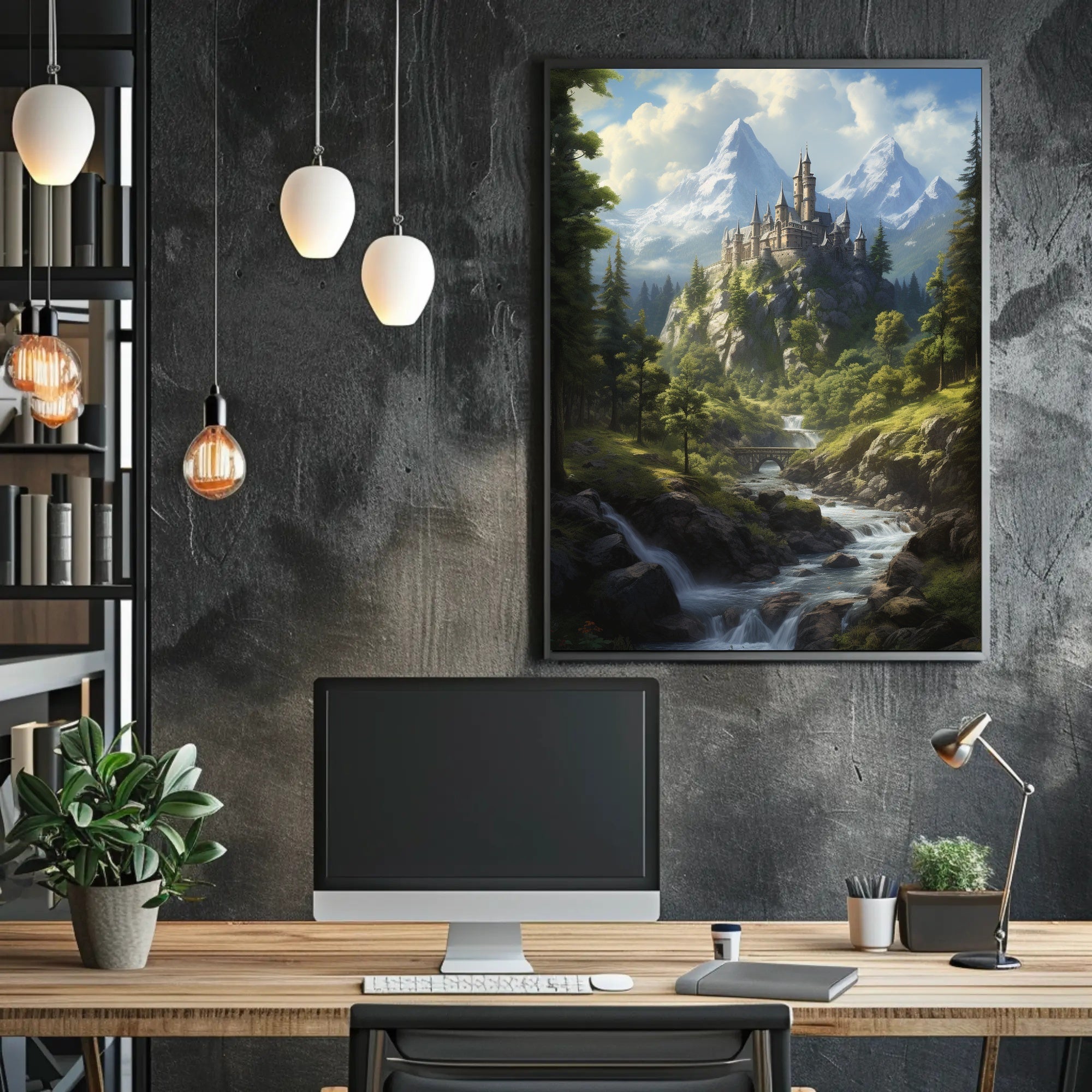 Fantasy Castle Landscape Adventure Poster