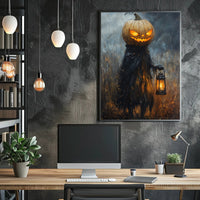 Haunting Pumpkin Lantern Fantasy or Mythology Poster