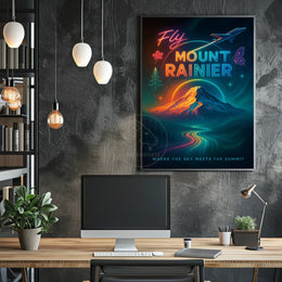 Mount Rainier Adventure Travel Poster