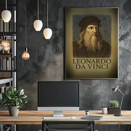 Leonardo da Vinci Renaissance Icon Poster PosterGoat