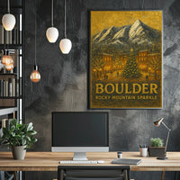 Boulder Rocky Mountain Sparkle Poster