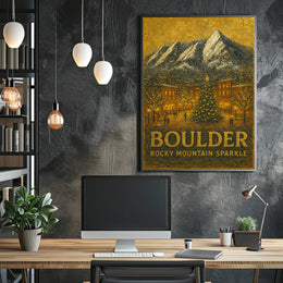 Boulder Rocky Mountain Sparkle Poster
