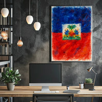 Vibrant Haitian Flag Poster