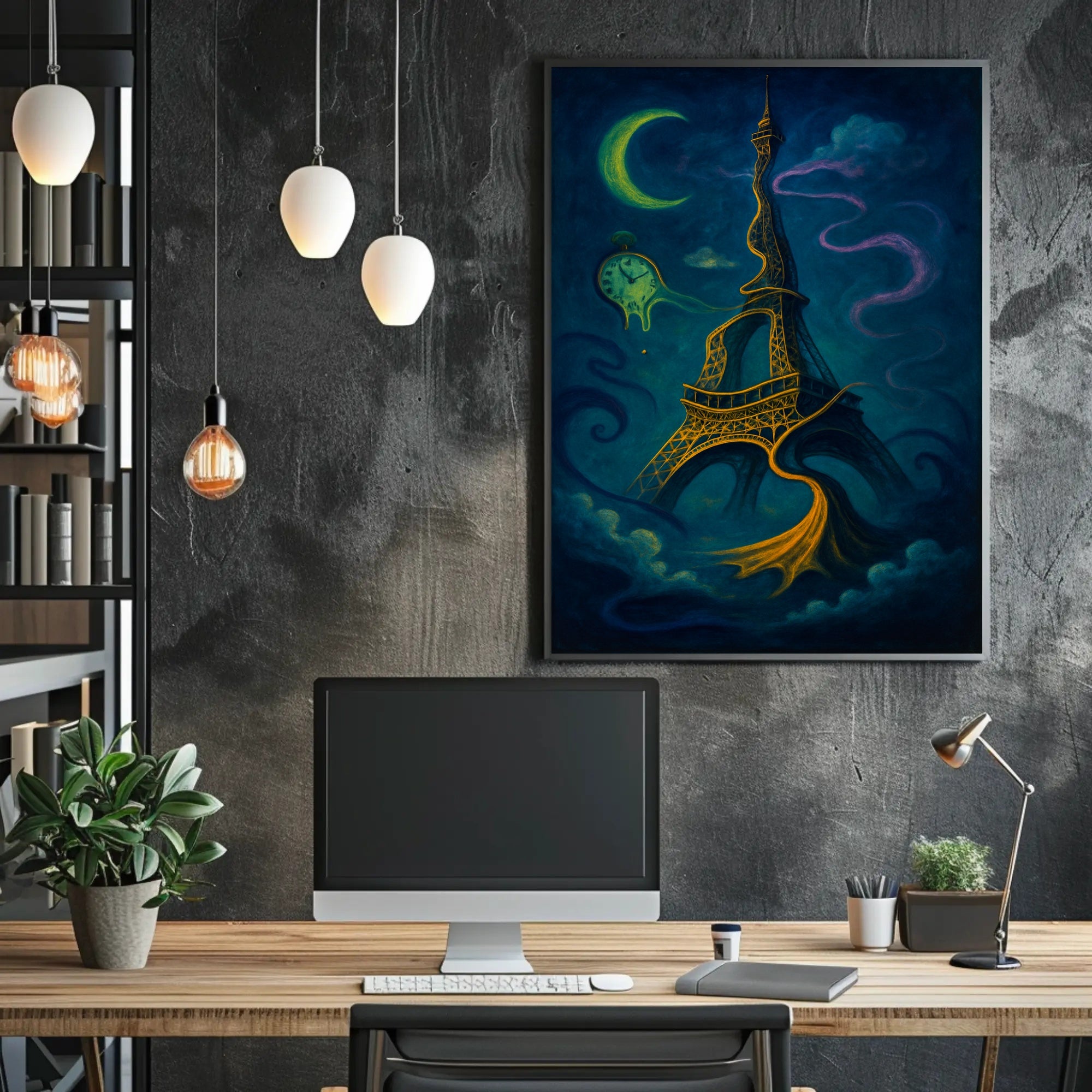 Surreal Parisian Dreamscape Surreal Poster
