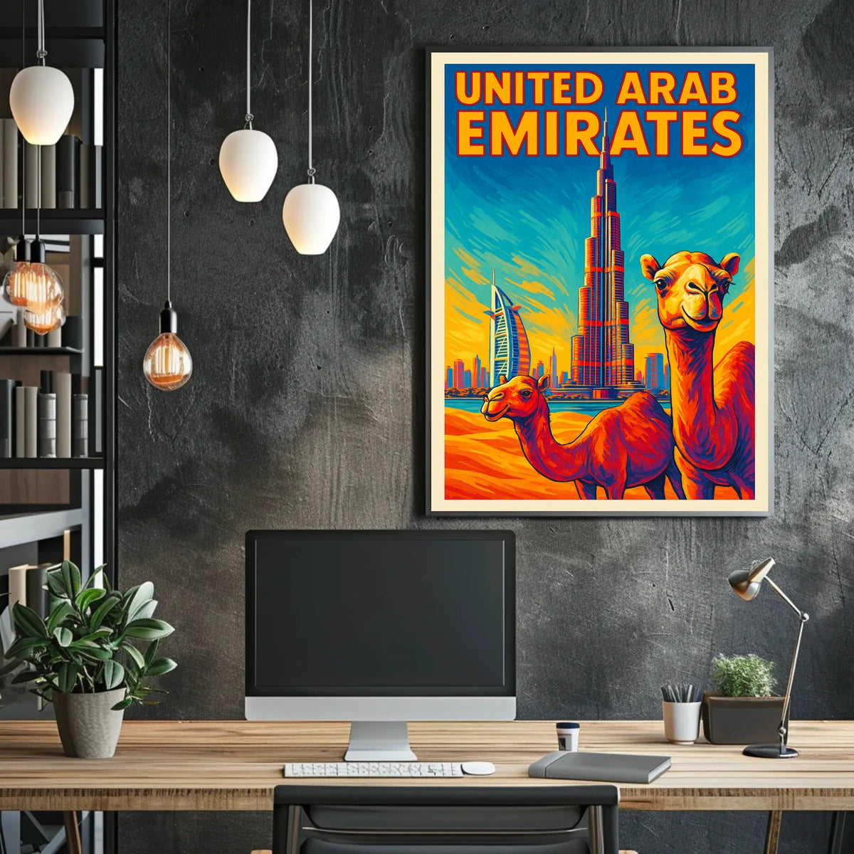 United Arab Emirates Iconic Landmarks Poster