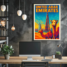 United Arab Emirates Iconic Landmarks Poster