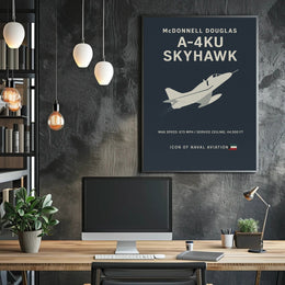 A-4KU Skyhawk Military Aviation Icon Poster PosterGoat