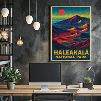 Haleakalā National Park Vintage Travel Poster