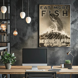 Fish Abundance NYC Vintage Public Health Poster PosterGoat