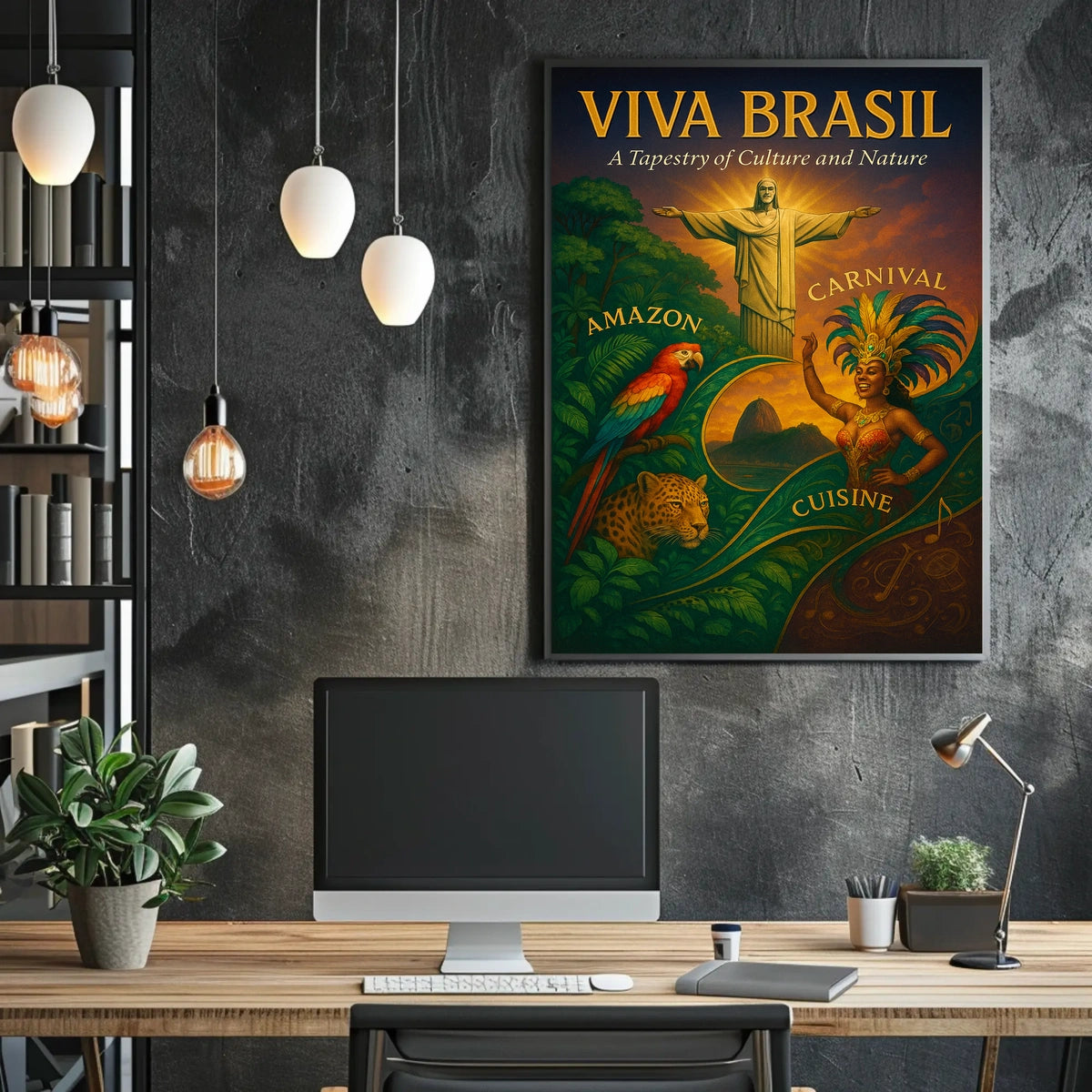 Viva Brasil A Tapestry of Culture and Nature Poster