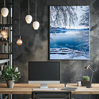 Winter Serenity By The Lake Poster