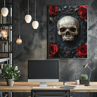 Skull And Roses Poster