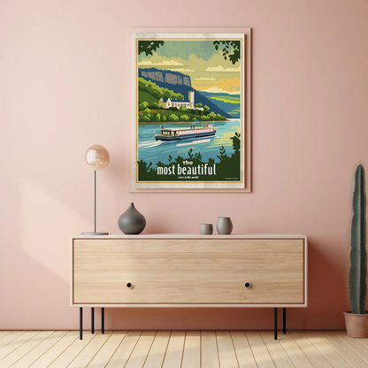 River Castle Cruise Scenic Journey Travel Poster