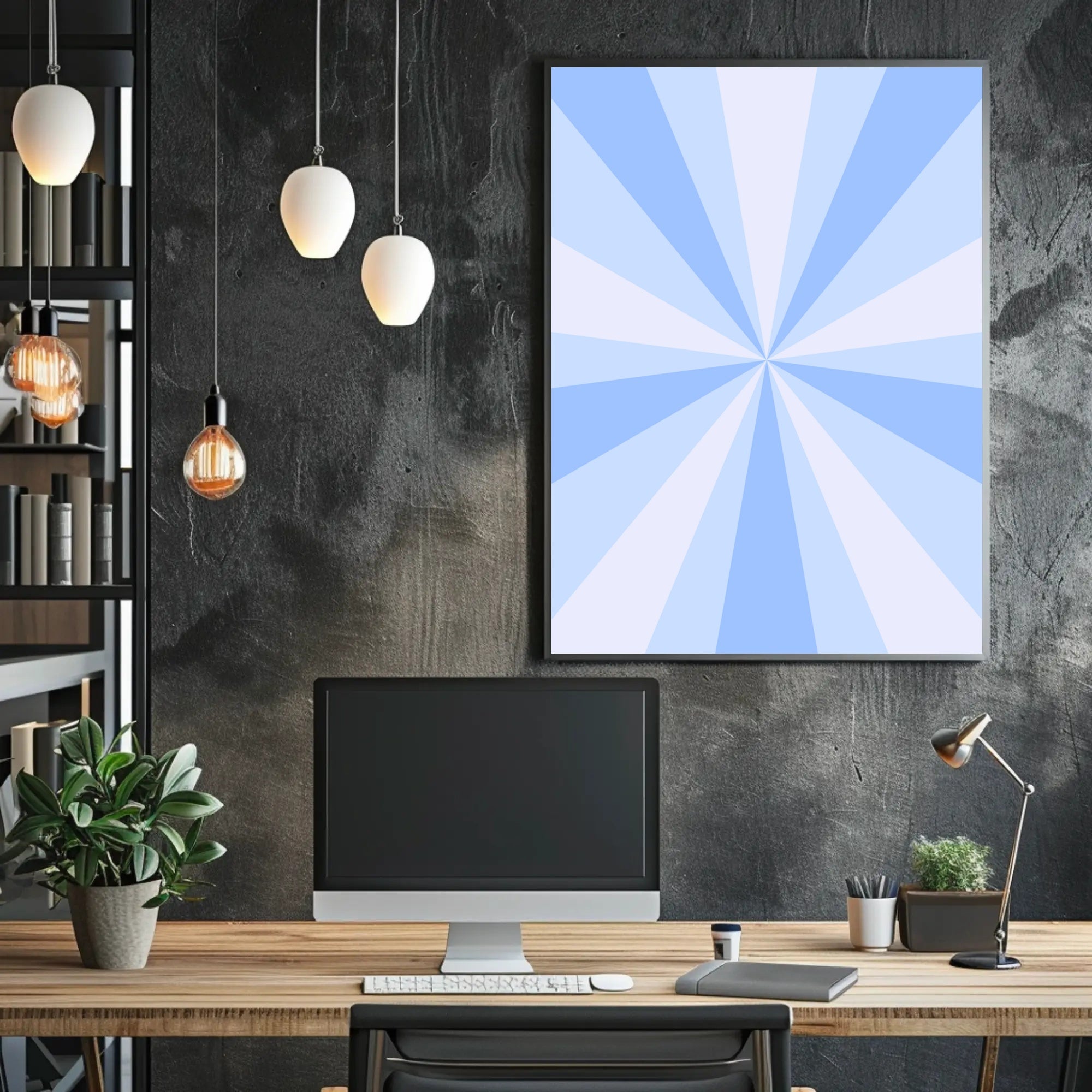 Radiating Energetic Design Abstract or Artistic Poster PosterGoat