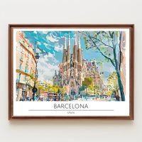 Vibrant Barcelona Poster