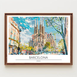Vibrant Barcelona Poster