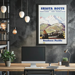 Shasta Route Travel Poster PosterGoat