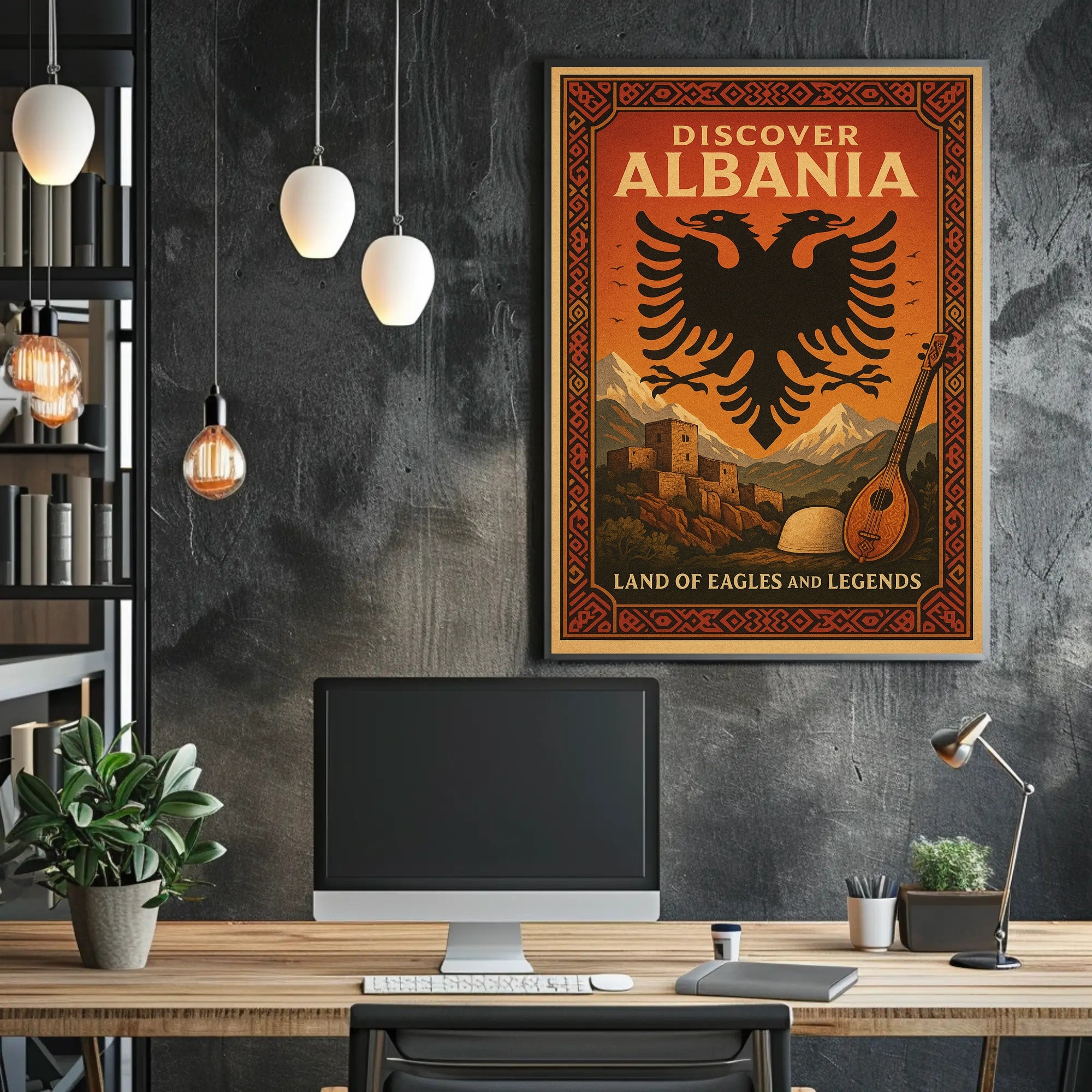 Explore Albania's Beauty in Patriotic Travel Poster