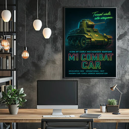 M1 Combat Car Icon Of Early Mechanized Poster