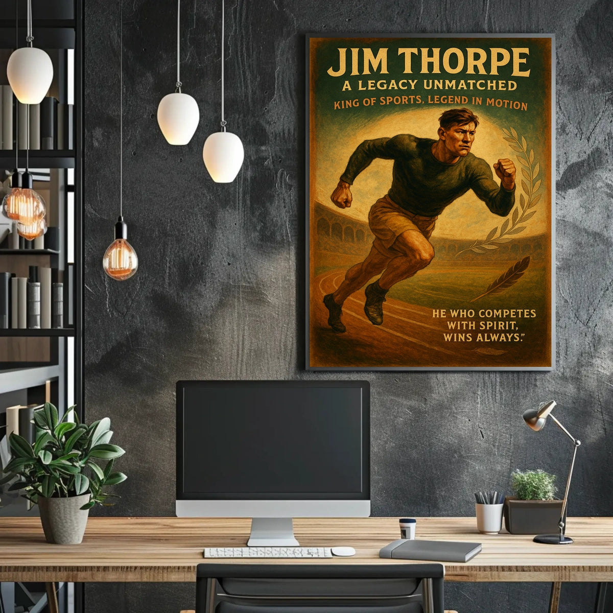 Jim Thorpe Unmatched Athletic Legacy Poster