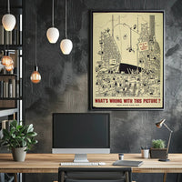 Workplace Safety Humor in a Chaotic Shipyard Poster