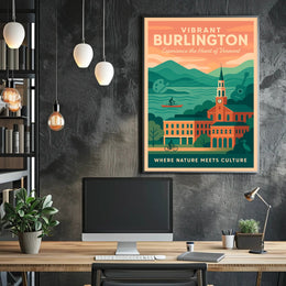 Burlington Vermont Culture and Nature Travel Poster PosterGoat