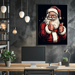 Santa Claus Thumbs-Up Christmas Pop Culture Poster