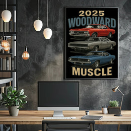Classic Vintage Muscle Car Event Poster
