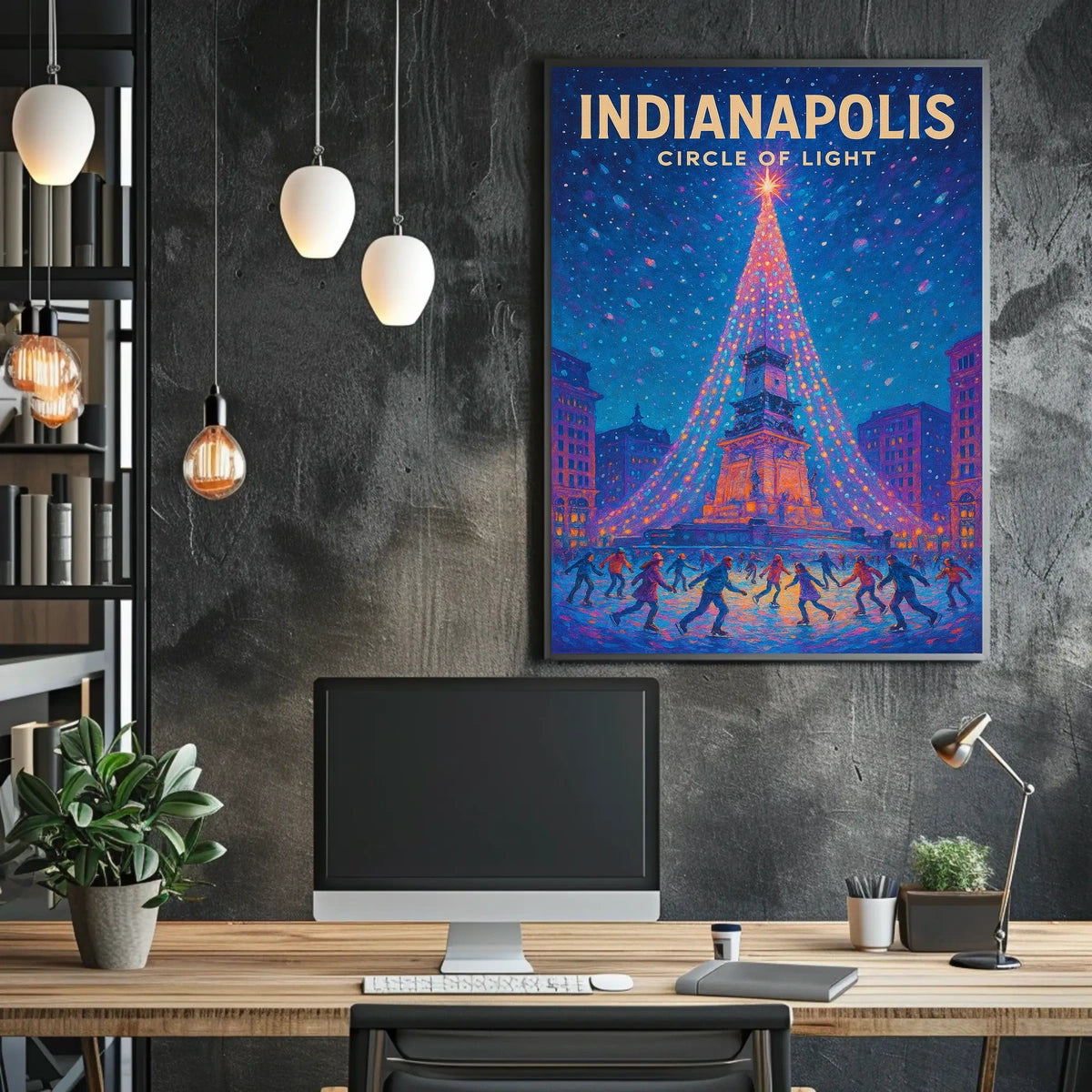 Indianapolis Circle Of Light Poster