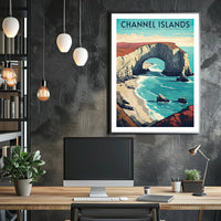 Channel Islands Poster Vintage National Park Print