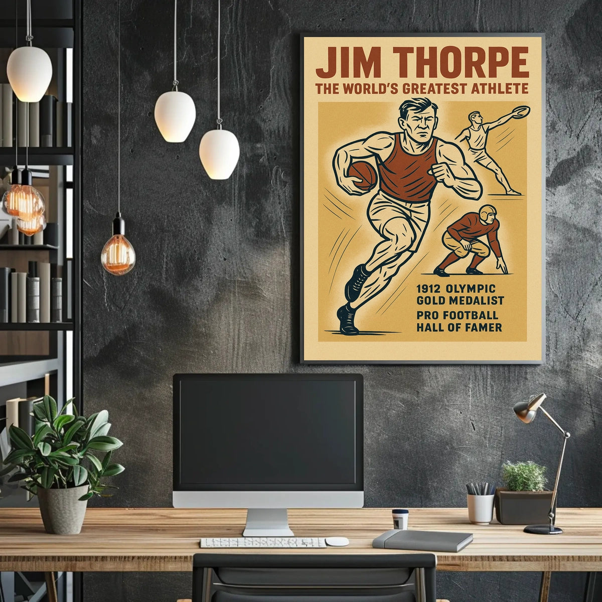 Jim Thorpe Legendary Athlete Poster