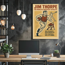 Jim Thorpe Legendary Athlete Poster