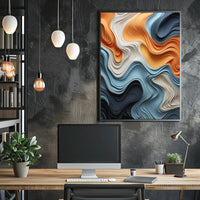 Abstract Paper Cutout Design: Artistic Poster