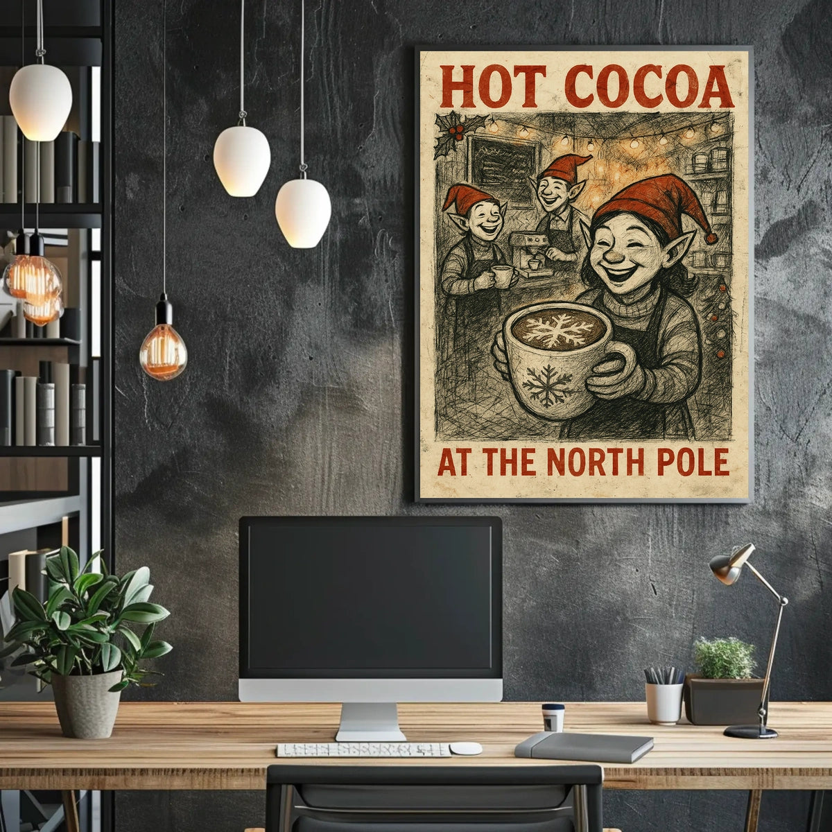 Hot Cocoa At The North Pole Poster