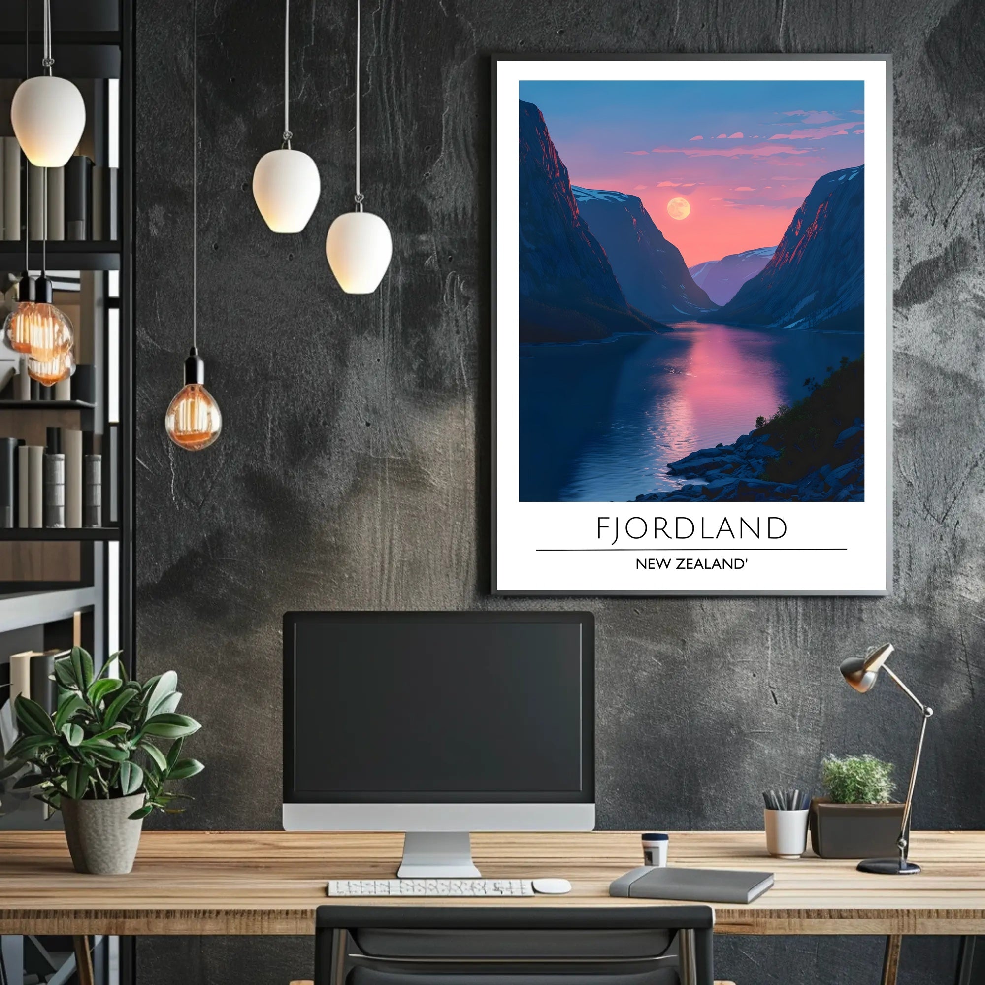 Fjordland Sunset Travel Poster