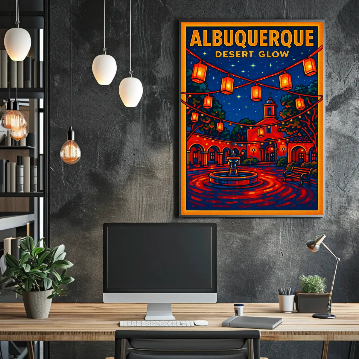 Albuquerque Desert Glow Poster