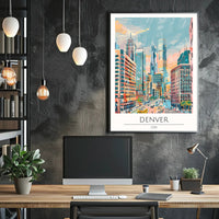 Vibrant Denver Cityscape Poster PosterGoat