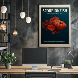 Scorpionfish Venomous Marine Fish Poster
