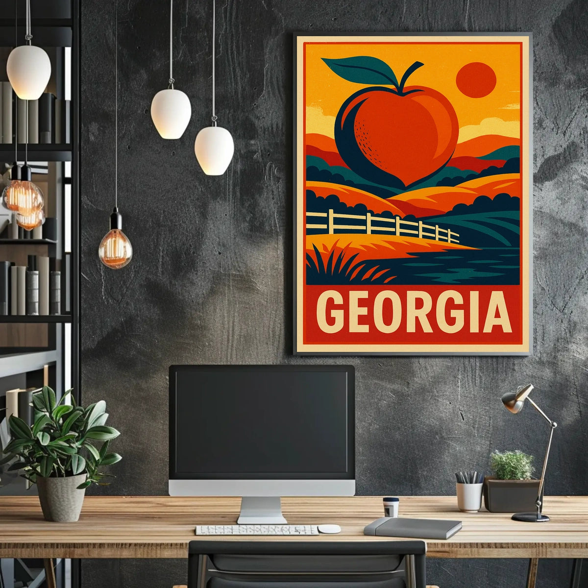 Georgia The Peach State Poster